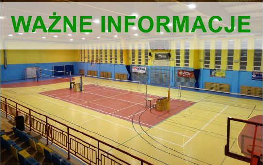 Korzystanie z hali w związku z pandemią.